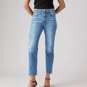Levi's Blue Straight Leg Jeans High-Rise